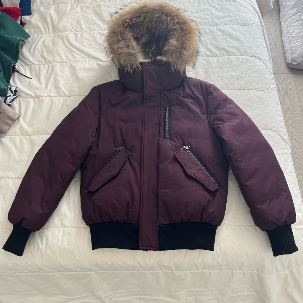 Mackage Burgundy and Black Puffer Jacket